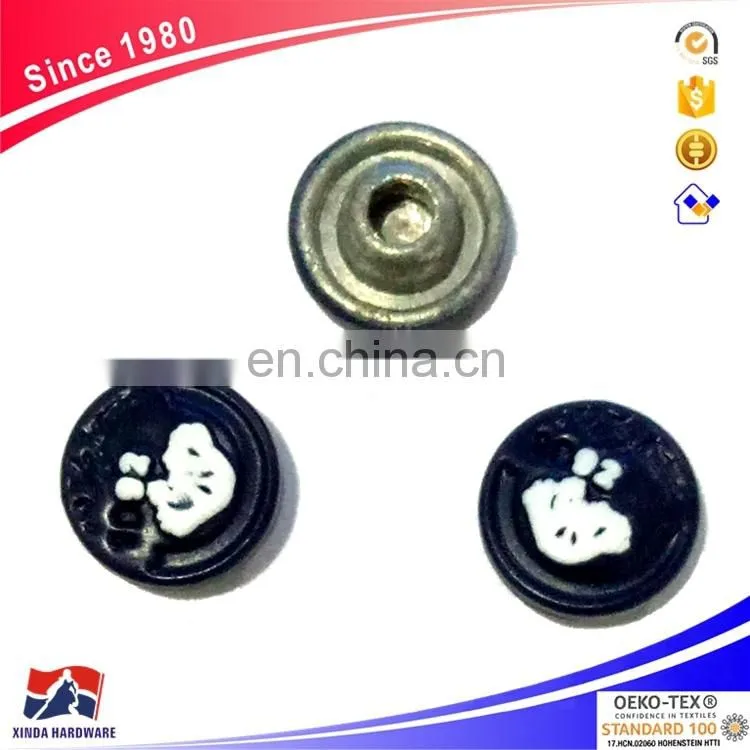 Fashion metal jean rivet with embossed logo
