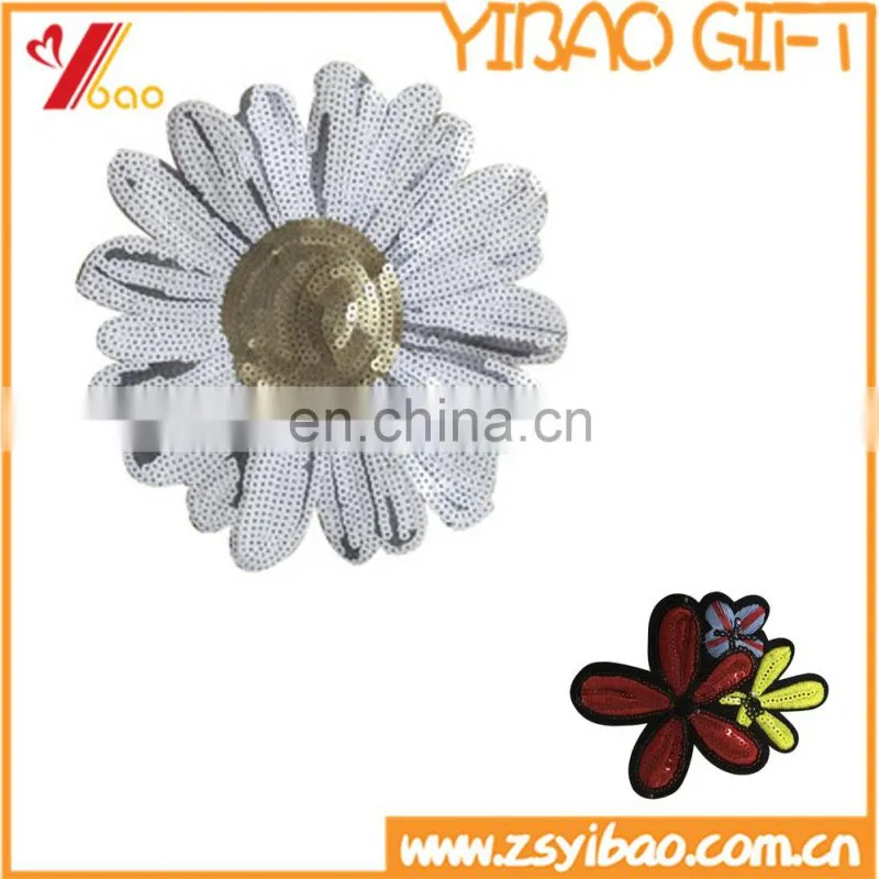 2017 new design custom sequin embroidery patch