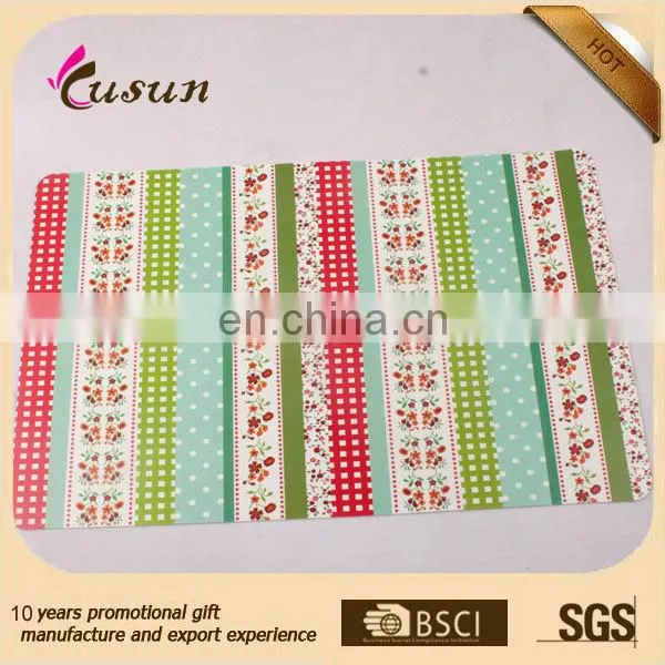 Custom printed plastic pp placemat