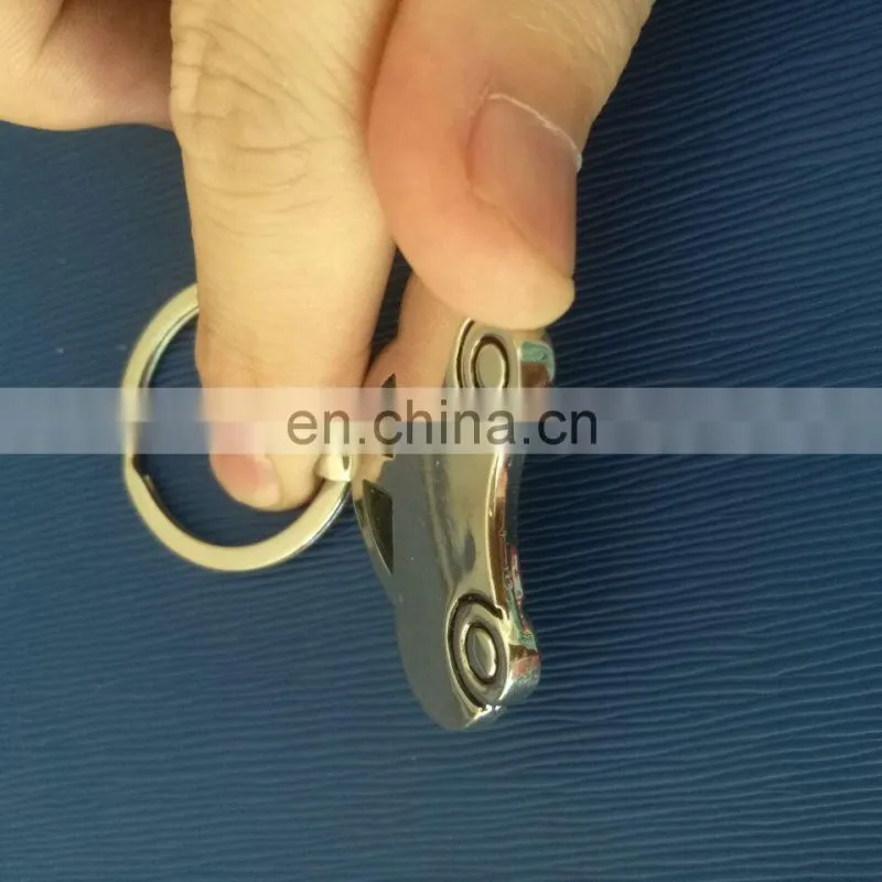 Iron car shape key chain with key ring