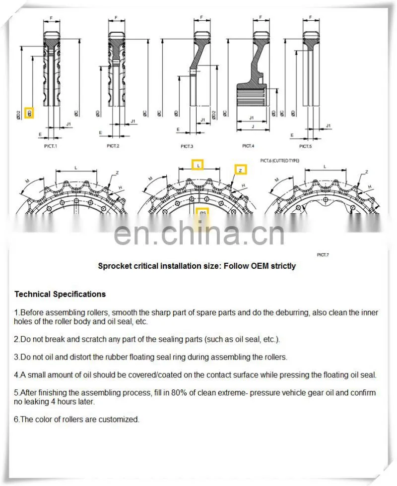 Mitsubishi BD2F Undercarriage Parts Sprocket Excavator