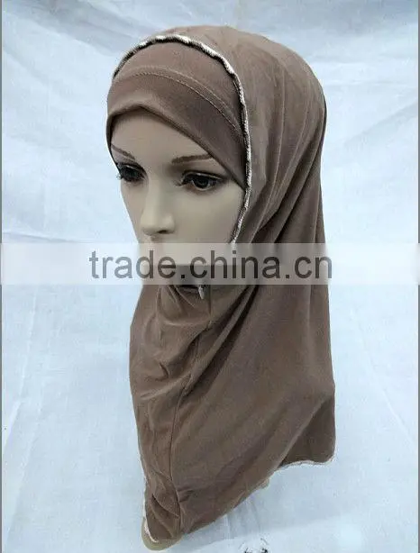 A456 muslim turban ITY NEW 2PCS PLAIN MUSLIM HIJAB