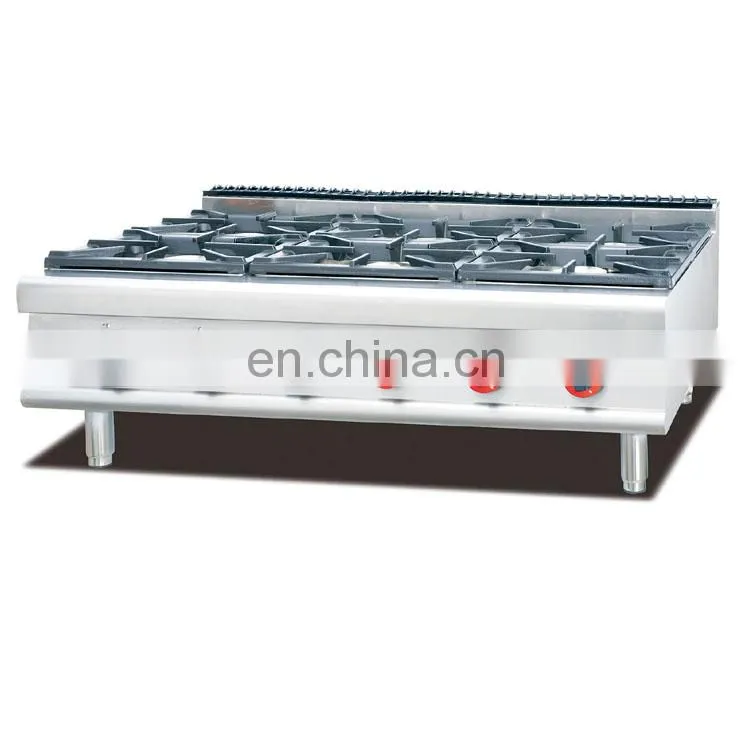 High quality Industrial gas cooking range with 4-burner &oven and griddle for hotel