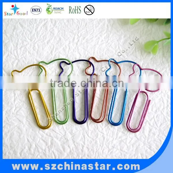 Kind of animal shaped paper clips in printing card and opp bag