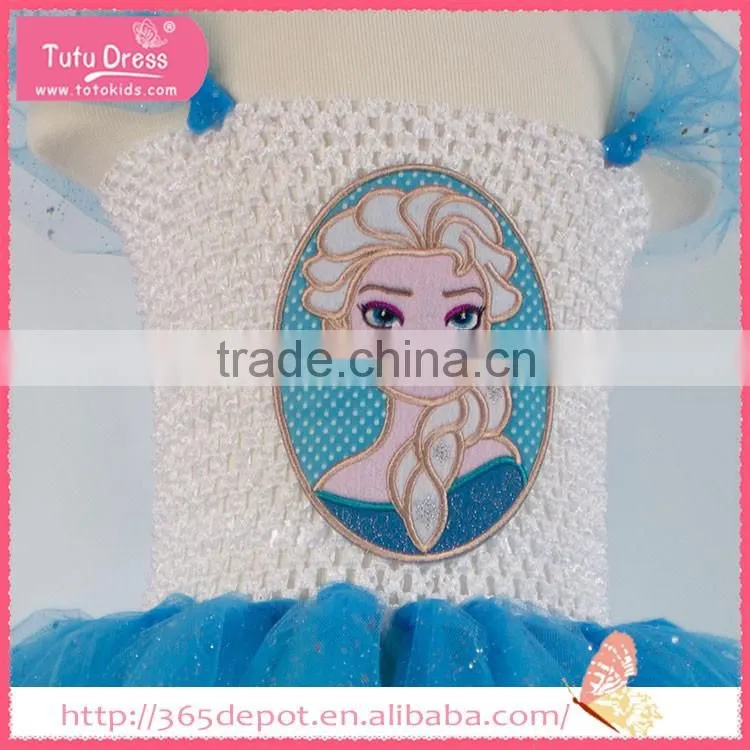 Cap sleeve pale blue short knee high skirt gauze dress halloween costume