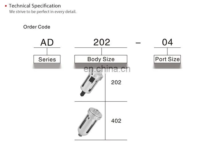 SNS AD Series pneumatic automatic drainer auto drain valve for air compressor