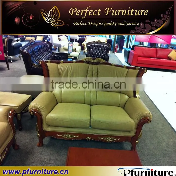 latest leather neoclassic style sofa PFS3895A