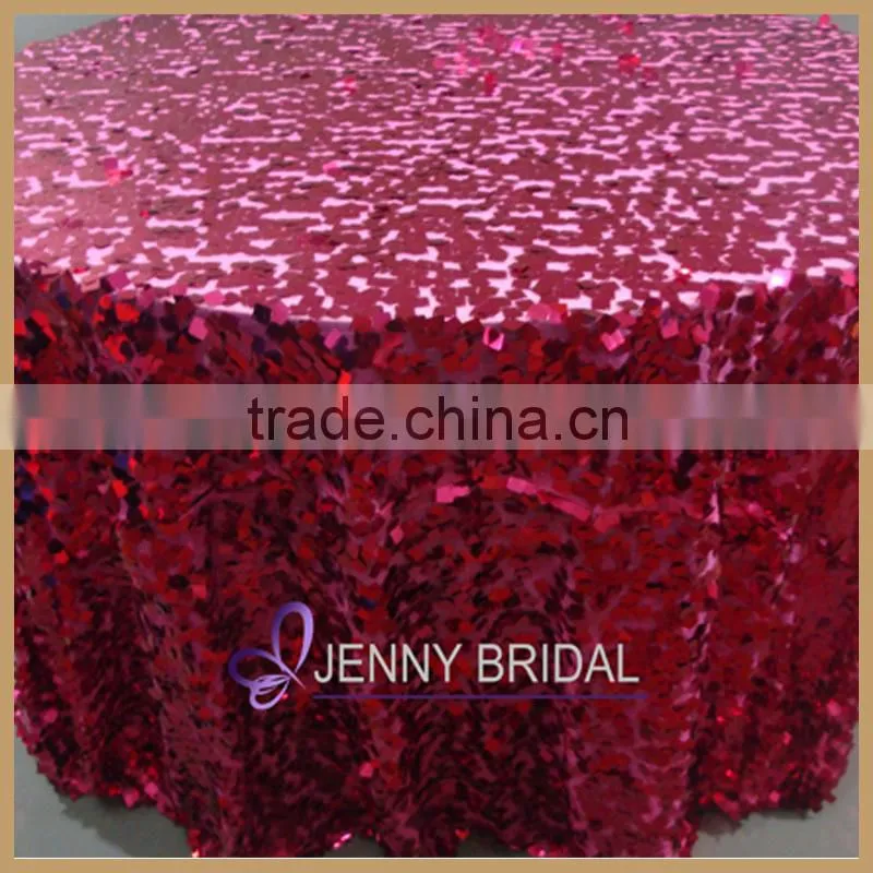SQN74 best price gorgeous raspberry beaded table clothes wedding