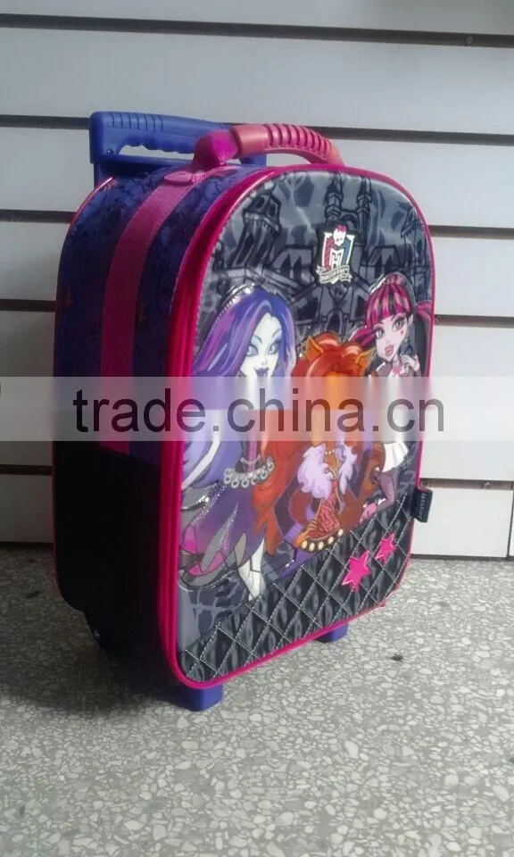 Good quality hard case wheeled school bag for girls