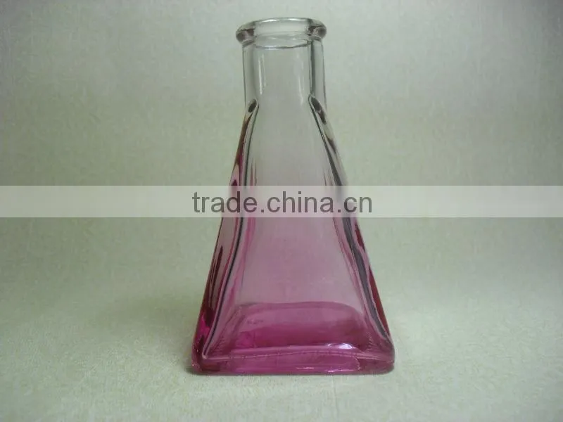 glass aromatherapy diffuser bottle pink colour