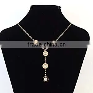 New 2016 Women Necklace Steel Jewelry Chain Metal Pendant Necklace
