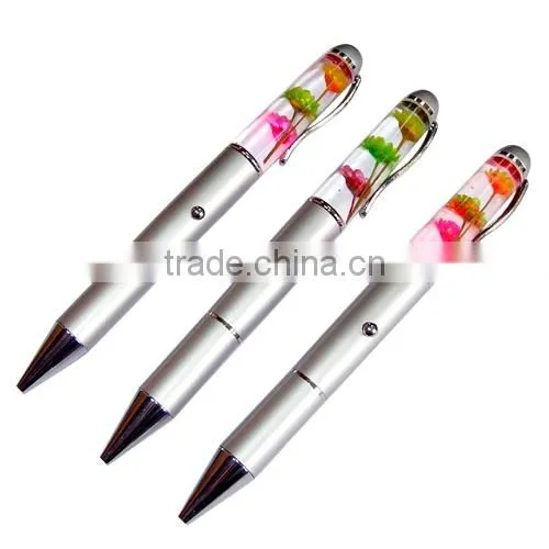 hallmark corrosion pen with 3 color led glowing ,office stationery accessories promotional and advertising ballpen ,light up pen