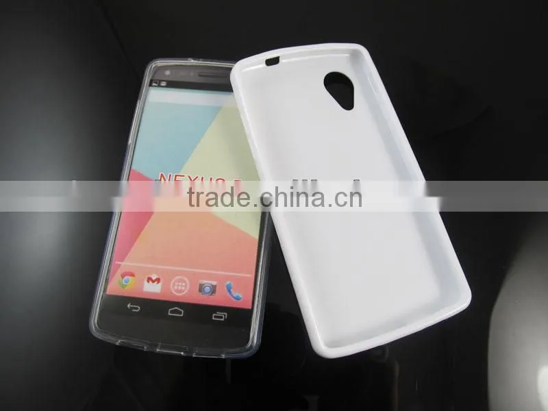 Frosted design jelly TPU cell phone/mobile case/cover for Google Nexus 5