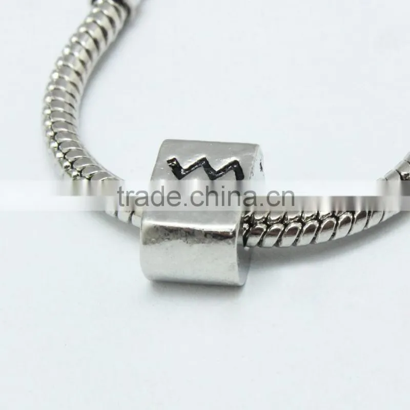 Antique Square Shape Silver Metal Beads, Hot Jewelry Bracelets Accessories