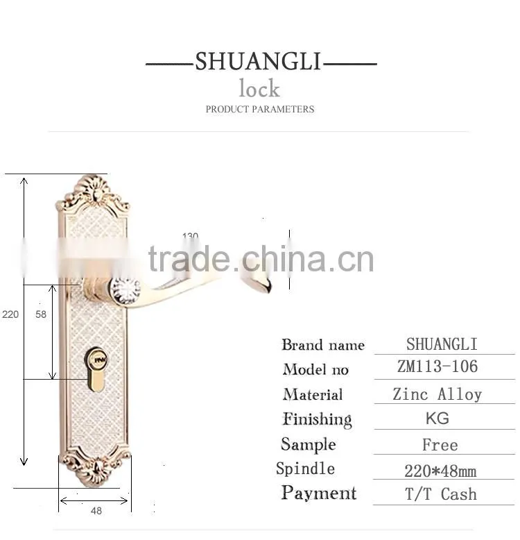 Best selling mortise size interior door handle