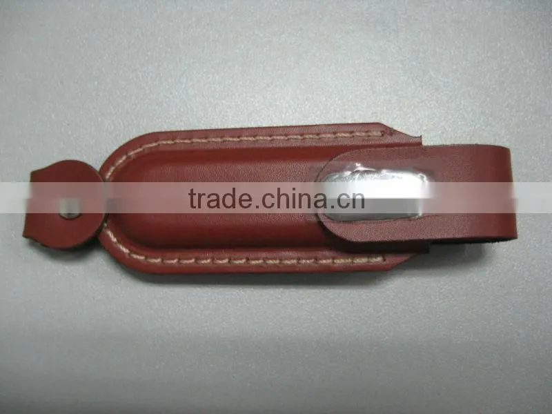 4GB,8GB Keyring style corporate gift button leather usb