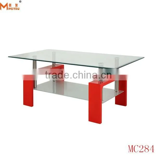 modern glass top mdf coffee table