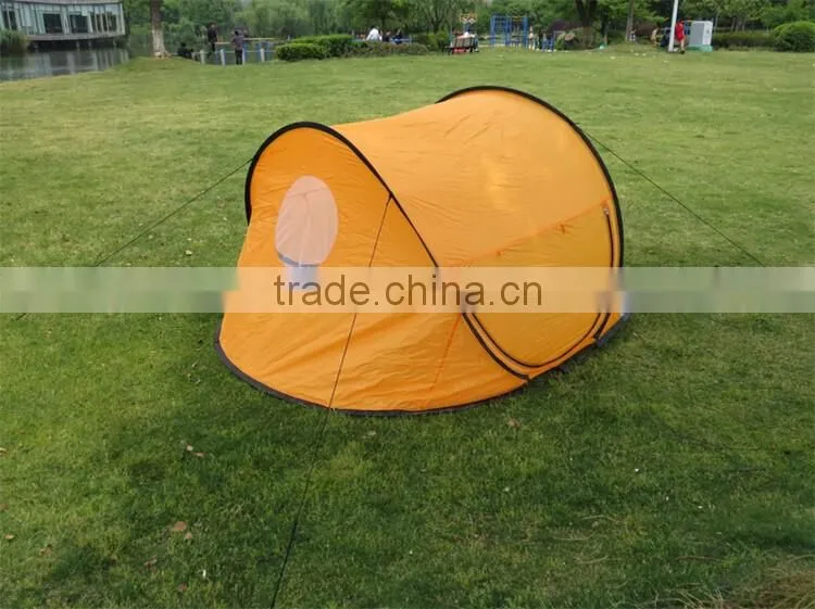 Curved Design 3- 4 People Beach Shade Tents Wind Proof Pop Open Beach Ttent Pop Up