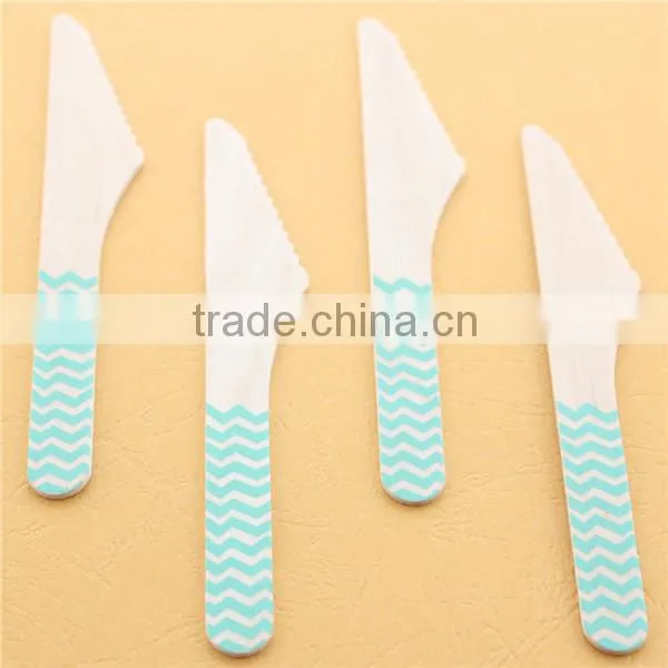 Disposable high quality wooden dinnerware/Dinnerware Sets/brich pocket knife for party