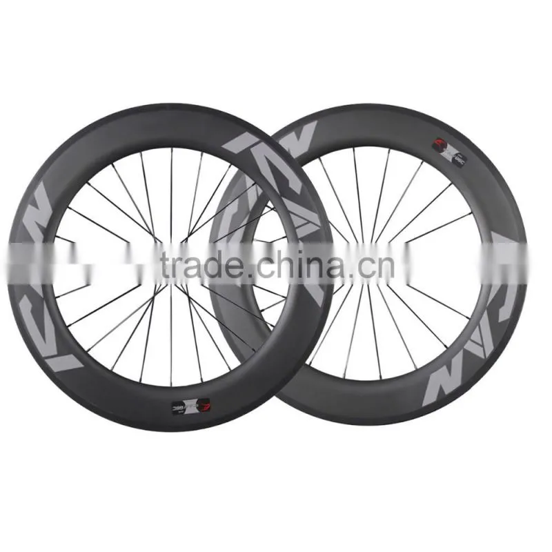 2016 OEM Chinese Cheap 86mm Clincher Newest U Shape 27mm Wide 700c Carbon Road Bike Wheels