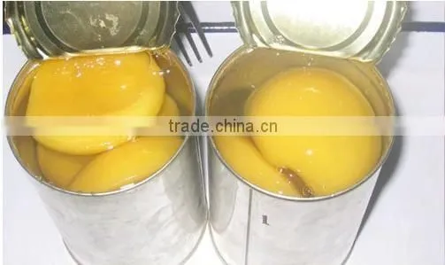 Canned yellow peach in syrup