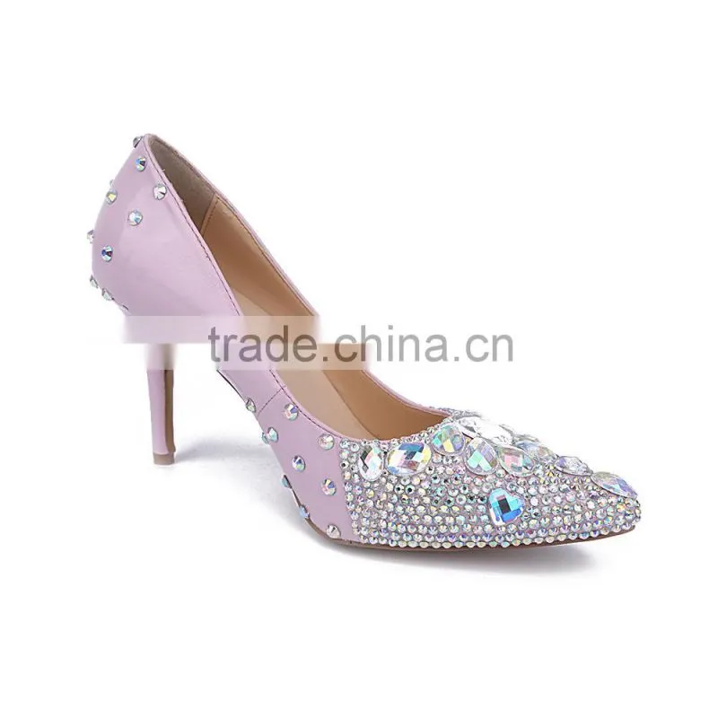 2015 New Arrival High Heel Shoes, Luxury Design Ladies Diamond Crystal Dress Footwear, Party Prom Bridal Wedding Shoes