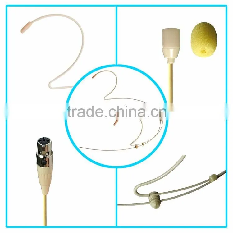 Freeboss HS-21S2-L6A 4 Pin Mini XLR Plug Omni Directional Electret Condenser Headset Microphone