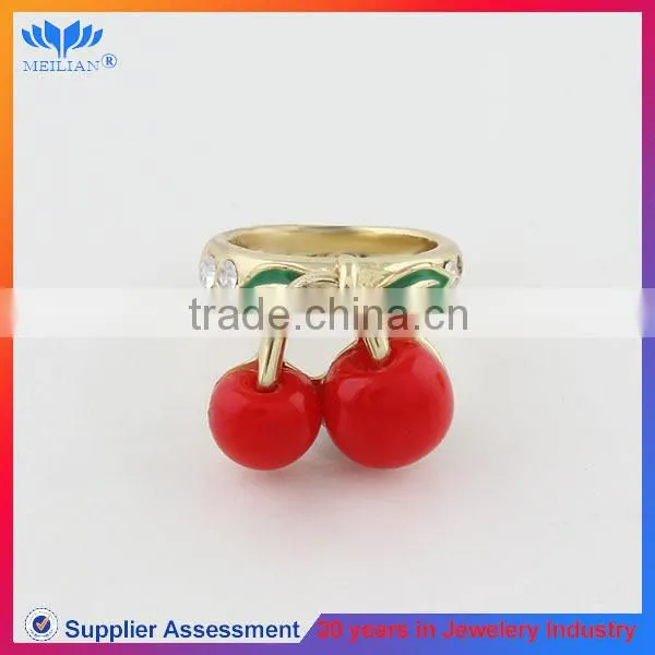 EUROPE STYLE ZINC ALLOY FASHION RING CHERRY LATEST GOLD FINGER RING DESIGNS