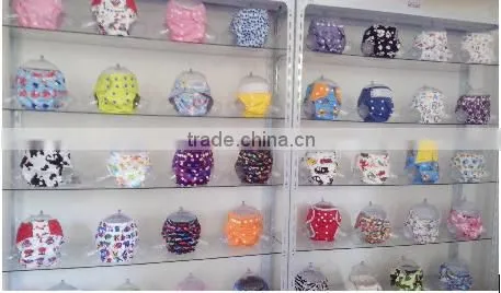 Double gussets soft breathable newborn AIO babies cloth diaper