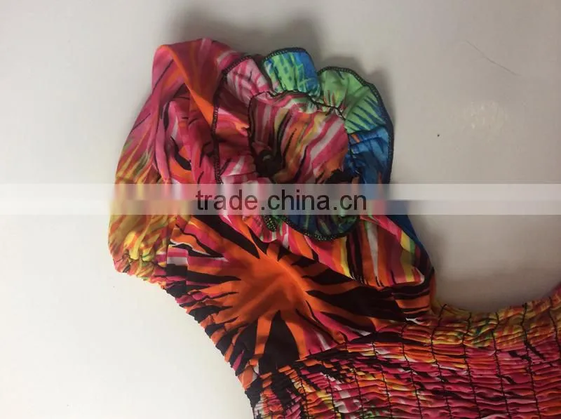 New Collection Fireworks Pattern Short Sleeve Maxi Dress