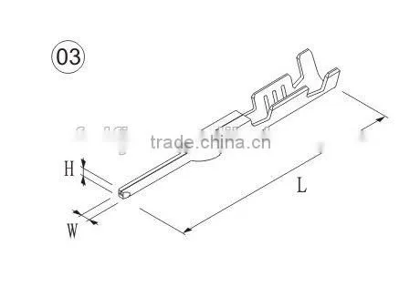 8 ways 2.2mm pitch plastic male and female wire to wire automotive connector