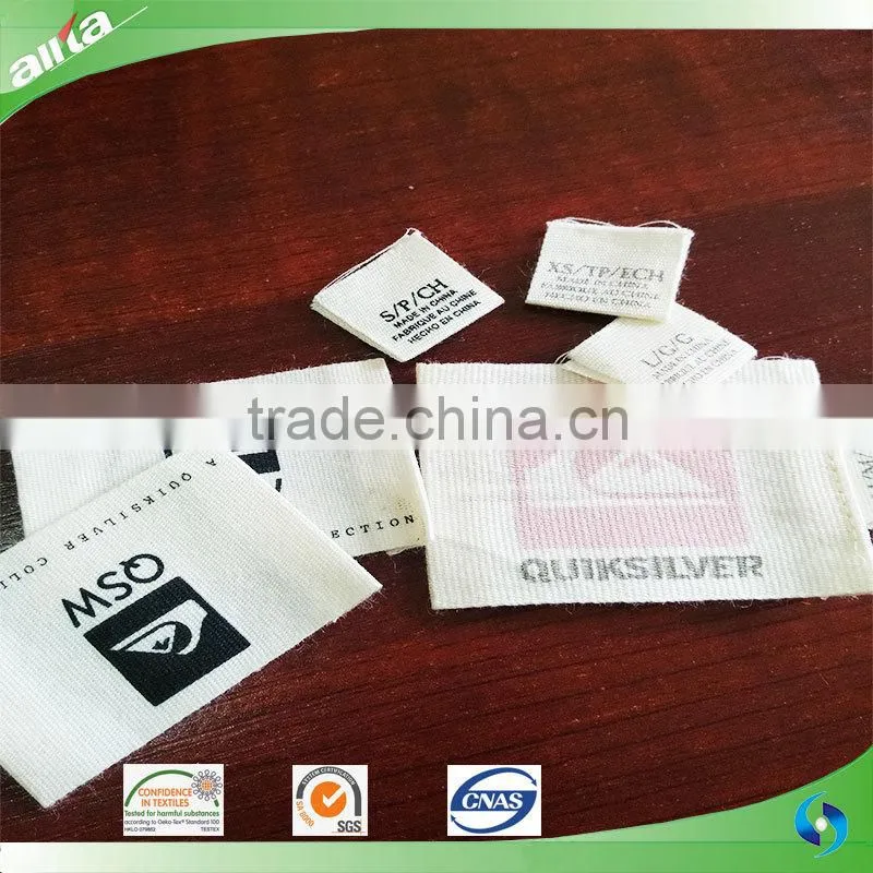 OEM garment comfortable printed woven label for children's clothing manufacturer