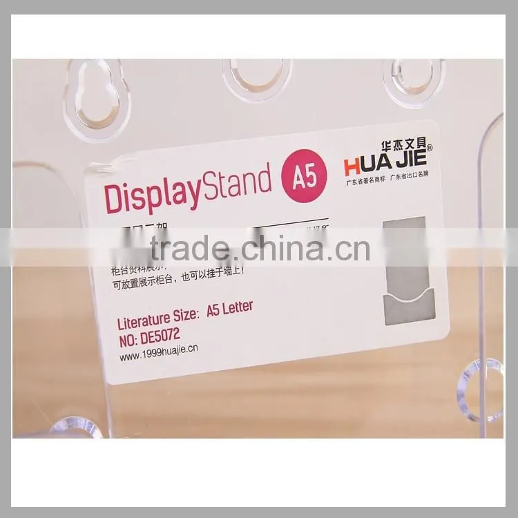 Three layer desktop menu display stand A5 brochure holder