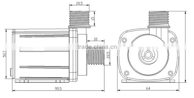 Three-phase DC 12V 24V Water brushless pumps with DC water pump Controller