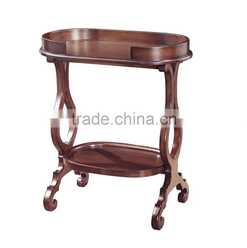 european style decorative wood walnut veneer plywood table C05