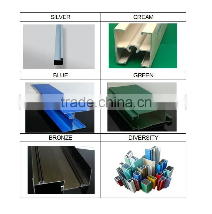 Aluminium extrusion profile Aluminum extrusion profile of advertisement with different surface finish