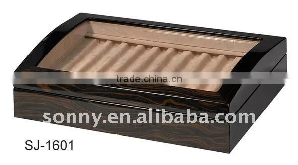Top quality lacquer logo 10pens Wooden pen box set