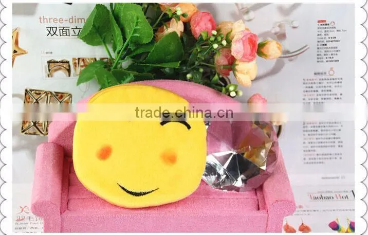 hot sell Emoji coin purse plush wallets small bag