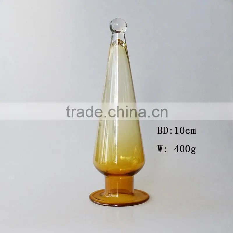Amber solid color Candy Buffet clear christmas glass storage jar