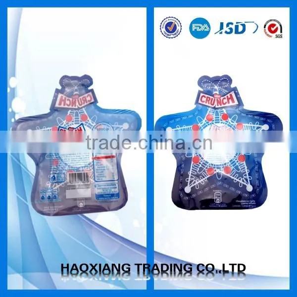 shenzhen abnorma zip lock bag/ lovely shaped plastic bag