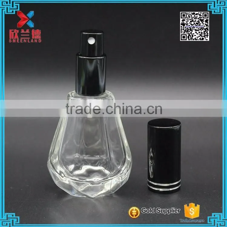 60ml Factory supply fashion glass perfume bottle with metal sprayer wholesale