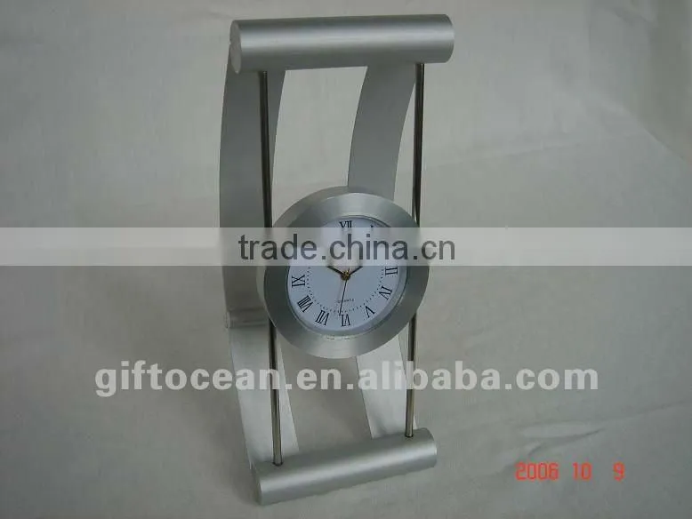 aluminum art metal desk clock,metal crafts table clock