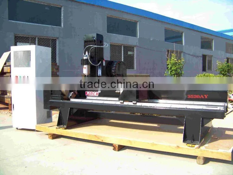 mini cnc round wood router machine /2.2kw spindle/stepper motors/Original Ncstudio controller