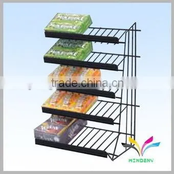 Made in China hot sale high quality fancy durable attractive metal wire magazine rack metal decorative desk shelf