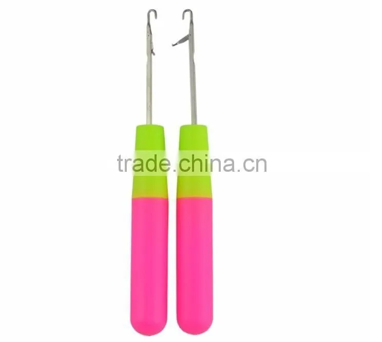 Best Quality 50pcs/lot 15cm Plastic Handle Crochet Hook needles for making dreadlock