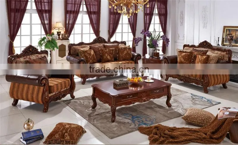 Modern orange color leather sofa chesterfield sofa replica display home furniture for sale