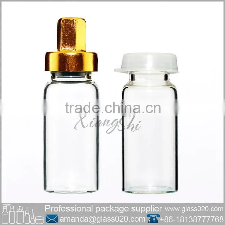 20ml clear vial glass bottle with plastic cap