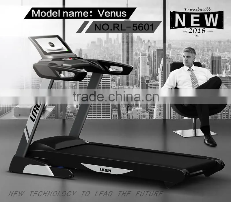 treadmill as seeon on TV with 15.6 touch screen pad . max.loading 180kgs ,Speed from 1-20km/h