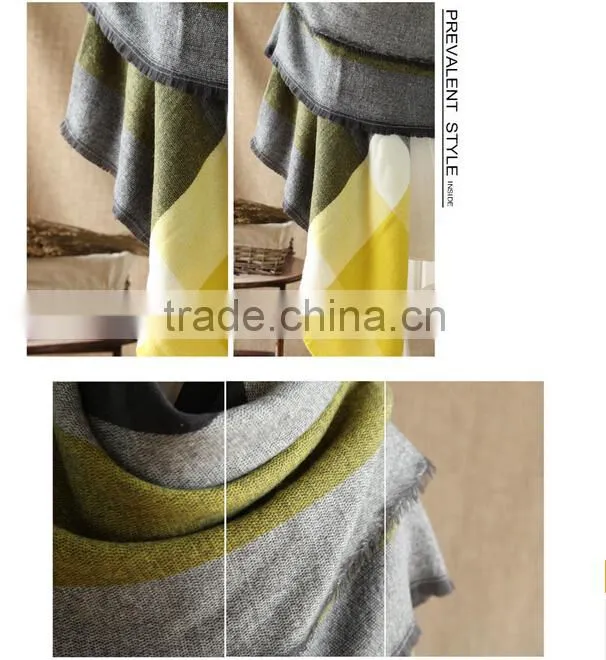 Stripe Infinity Scarf - Cotton Jersey Knit - Wide Stripe Scarf, Blanket Scarf, Oversized Plaid Tartan Pashmina