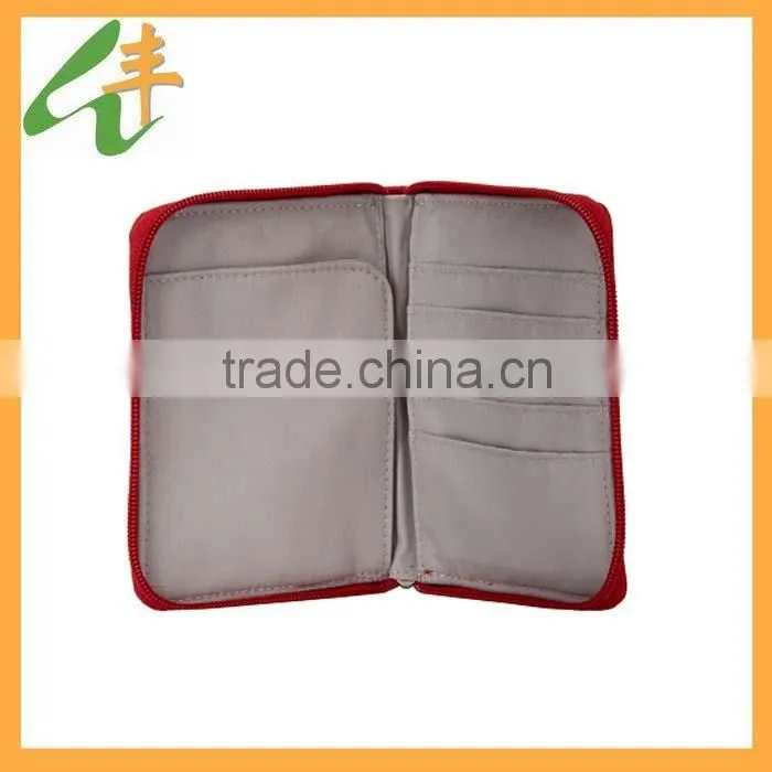 red color passport wallet women
